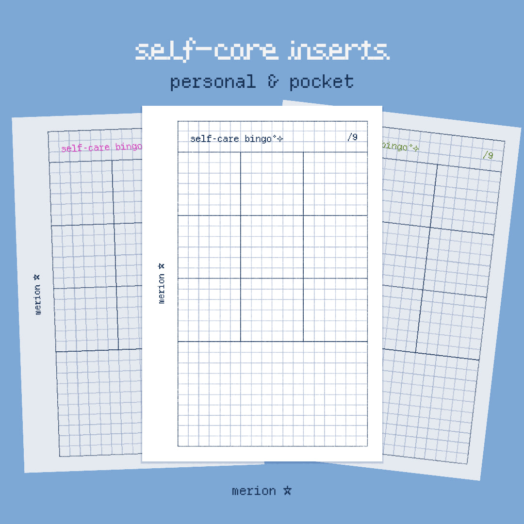 free self-care inserts (personal & pocket)