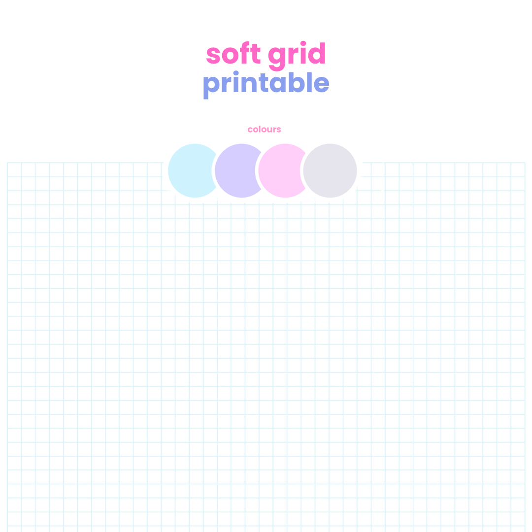 soft grid: printable ring planner inserts (a5, filofax & franklin covey)