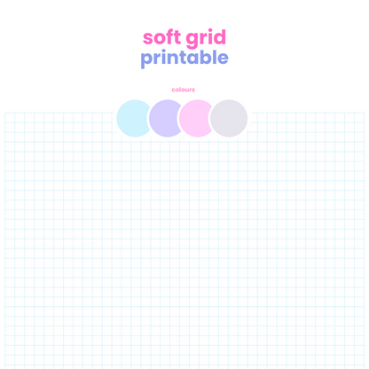 soft grid: printable ring planner inserts (a5, filofax & franklin covey)