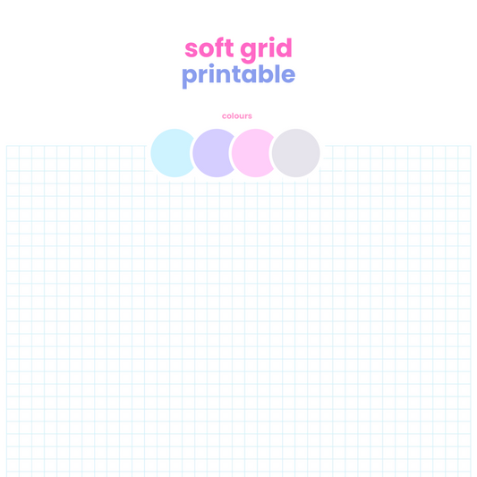 soft grid ✦ printable ring planner inserts ✦ a5, filofax & franklin covey