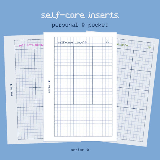 free self-care inserts (personal & pocket)