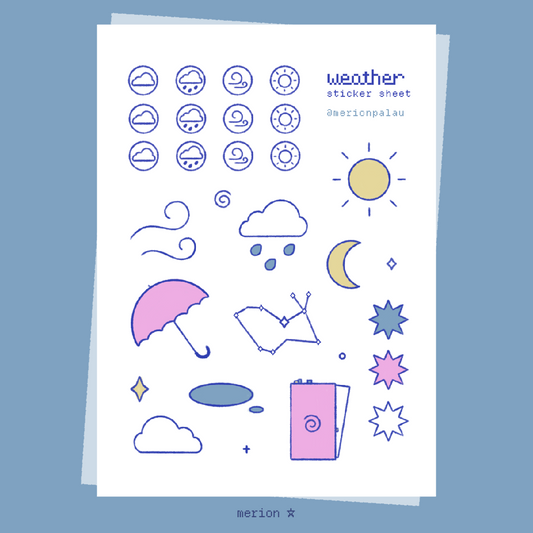 weather sticker sheet