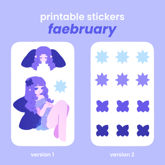 faebruary printables ✦ printable ring planner inserts and sticker sheets ✦ a5, filofax & franklin covey