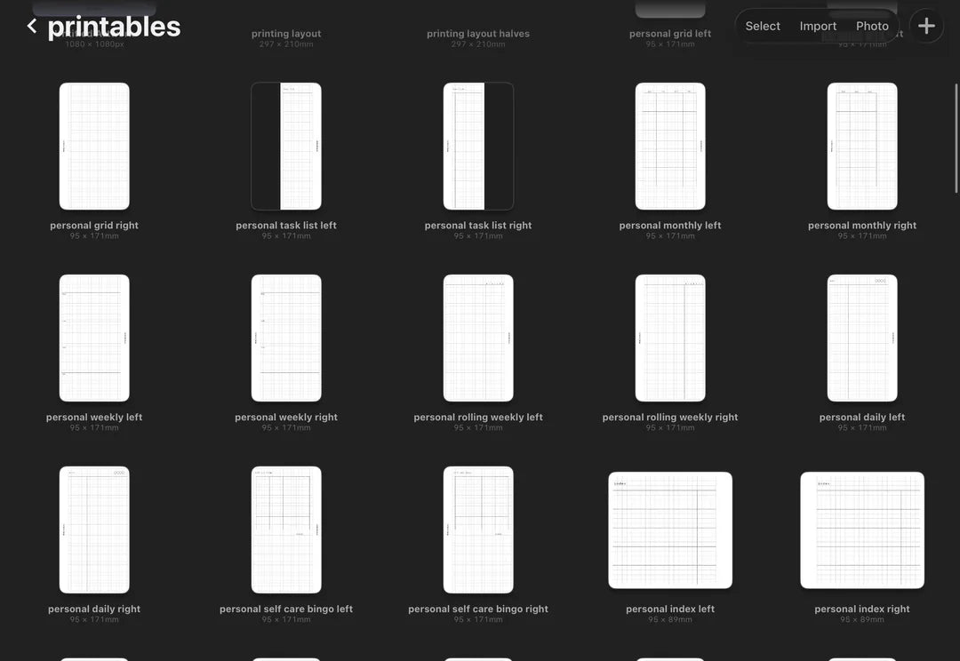 personal inserts ✦ planning, commonplacing & more