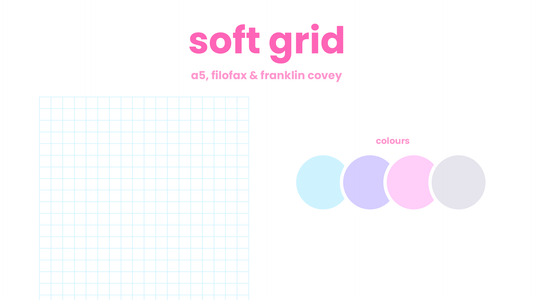 soft grid ✦ printable ring planner inserts ✦ a5, filofax & franklin covey