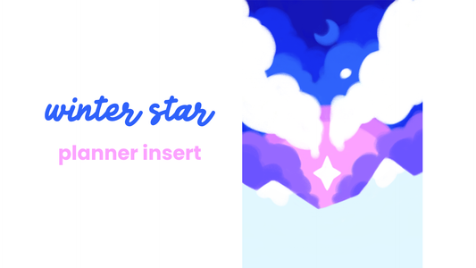 winter star dashboard ✦ printable ring planner insert ✦ a5, filofax & franklin covey